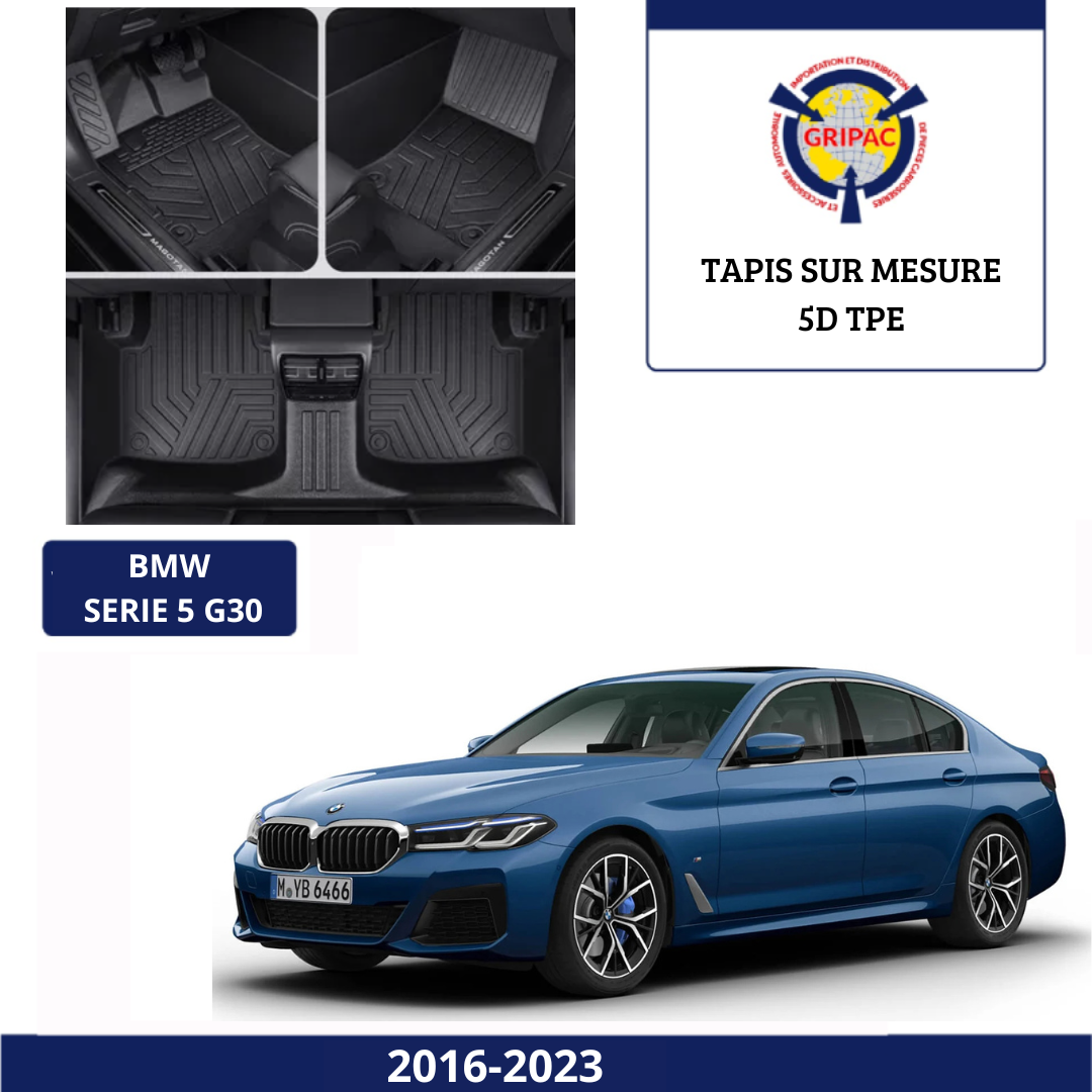Tapis sur mesure 5D TPE Bmw serie 5 G30 2016-2023