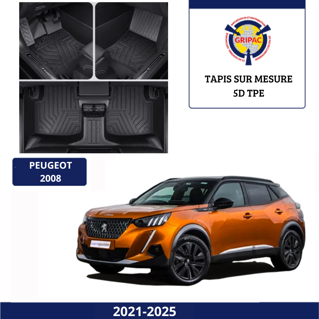 Tapis sur mesure 5D TPE Peugeot 2008 2021-2025