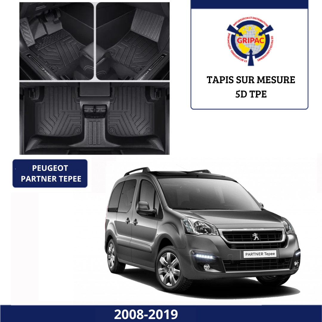 Tapis sur mesure 5D TPE Peugeot Partner tepee 2008-2018