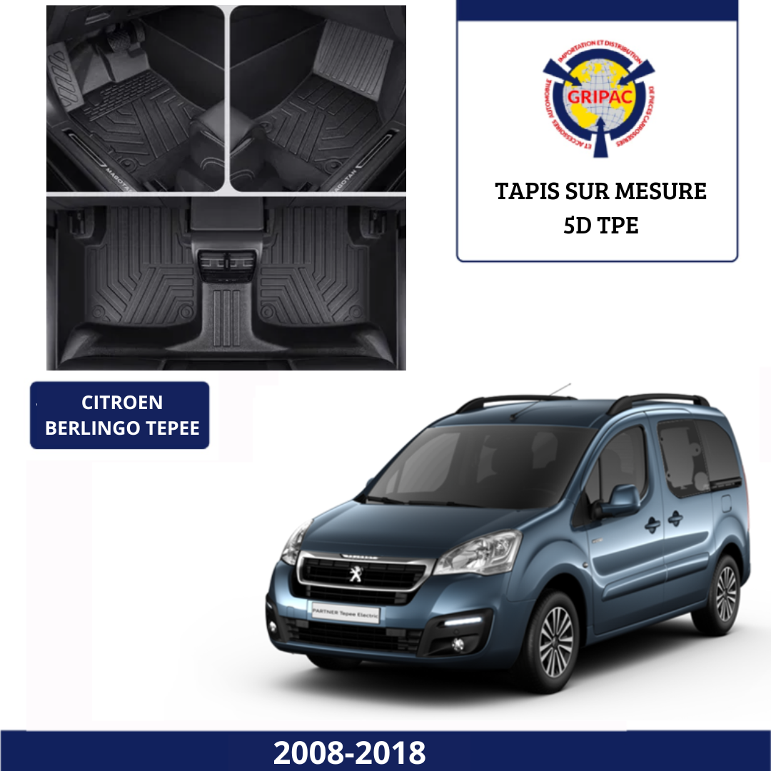 Tapis sur mesure 5D TPE Citroen berlingo tepee 2008-2018