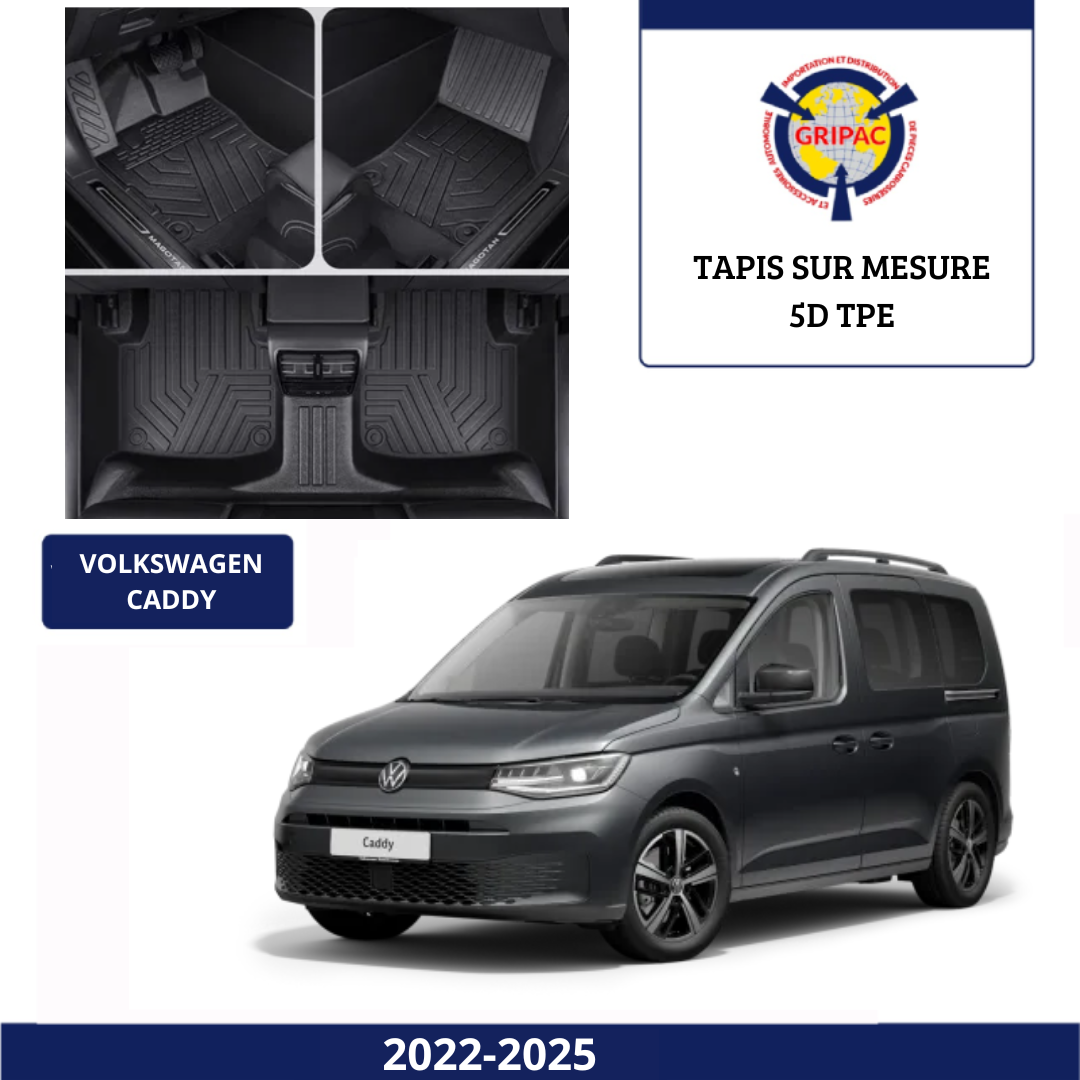 Tapis sur mesure 5D TPE Volkswagen caddy 2022-2025