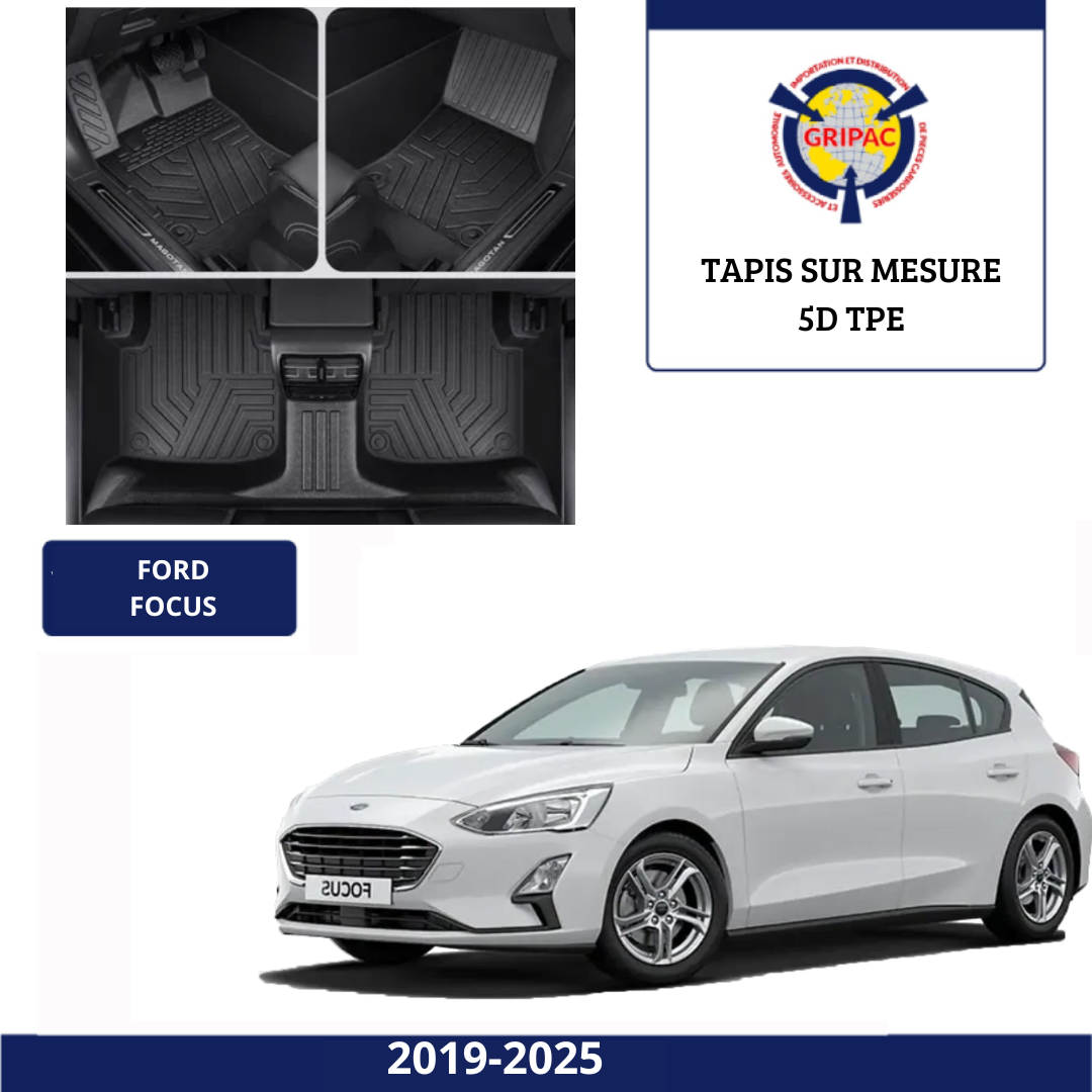 Tapis sur mesure 5D TPE Ford focus 2019-2025