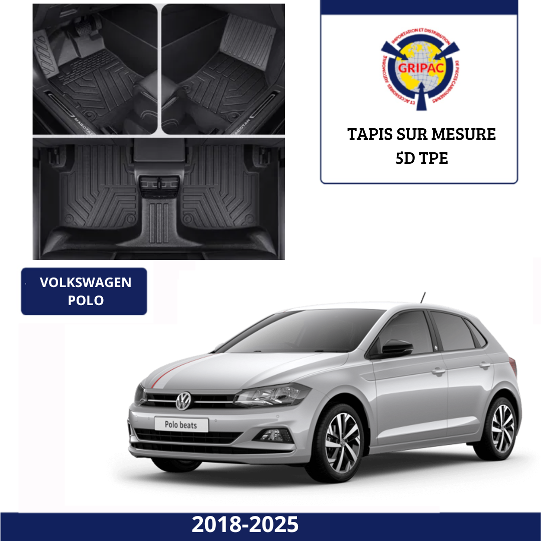 Tapis sur mesure 5D TPE Volkswagen polo 2018-2025