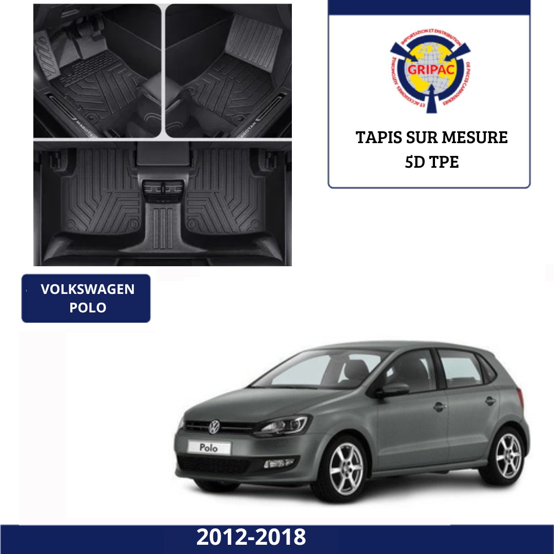 Tapis sur mesure 5D TPE Volkswagen polo 2009-2018