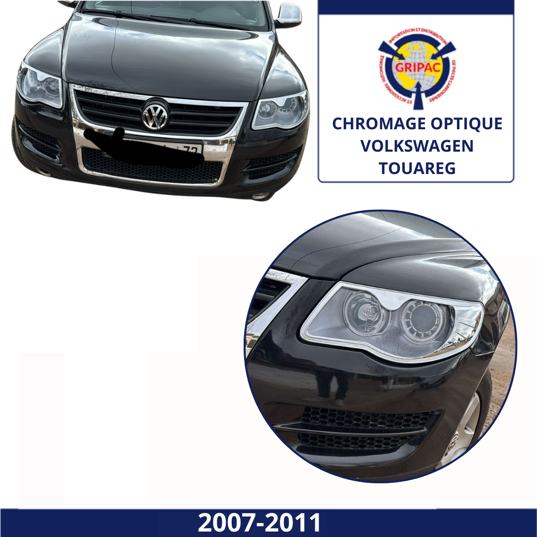2 Cache optique chromer sur mesure Volkswagen touareg 2007-2011