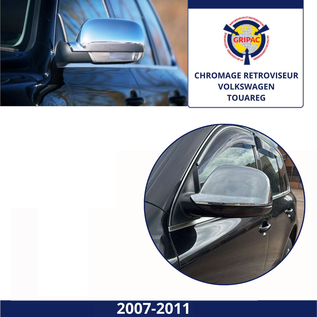 2 Cache rétroviseur chromer Volkswagen touareg 2007-2011
