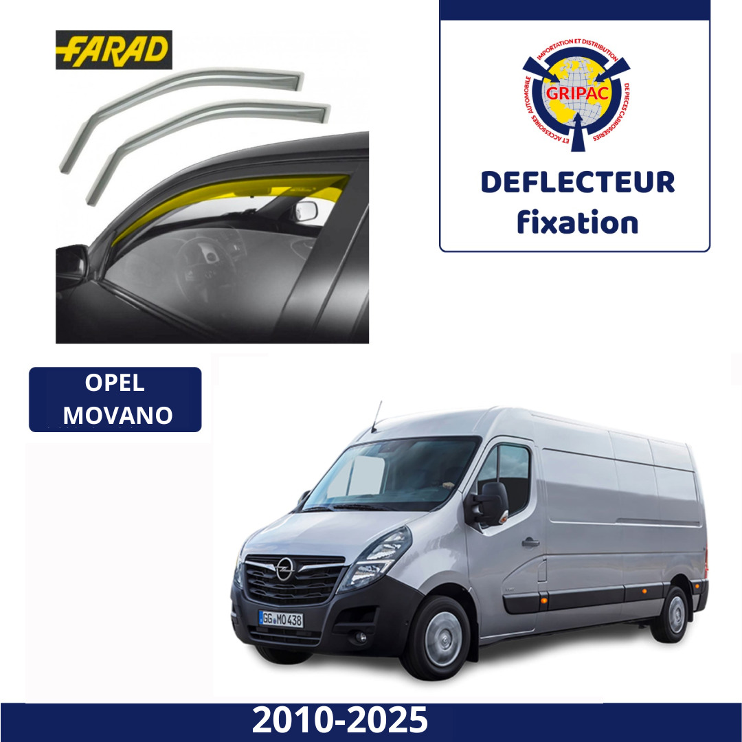 13-091M Deflecteur d'air fixation farad 2pieces Opel movano 2010-2025