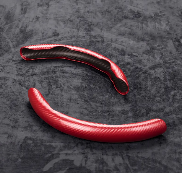 Red carbon steering wheel cover