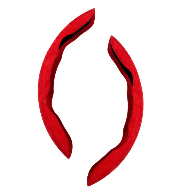Red dein steering wheel cover