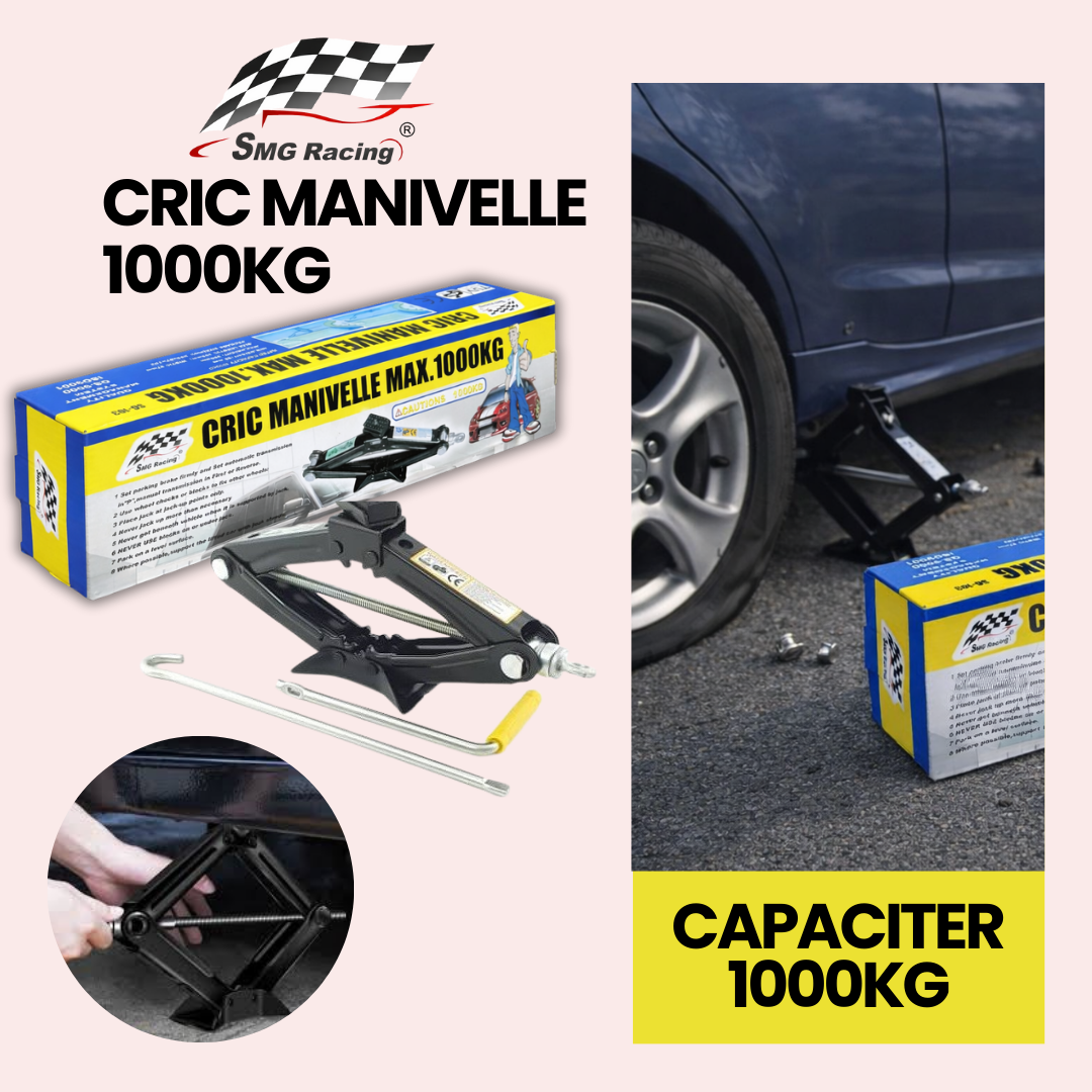 Cric ciseaux manivelle 1000KG