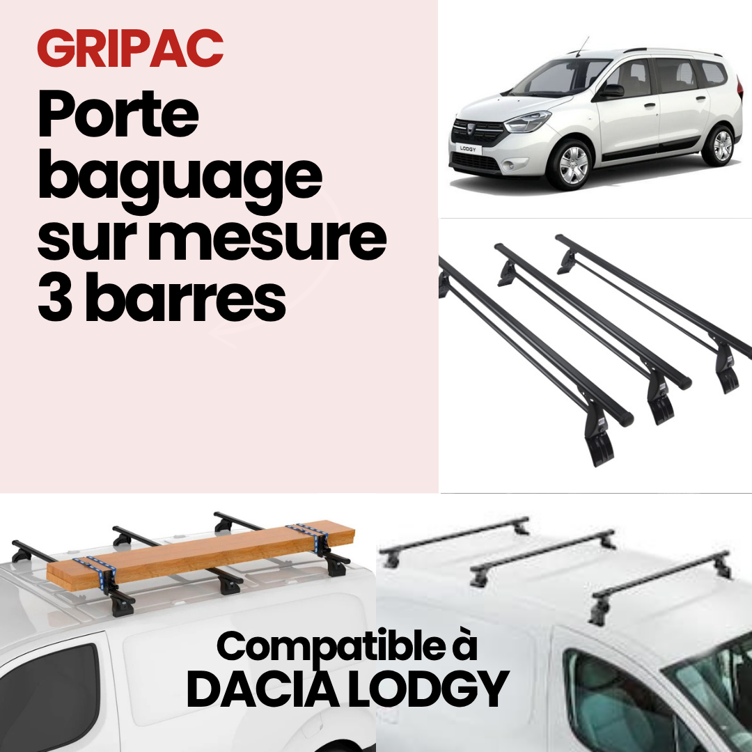 Porte baguage CRUZ 3 barres dacia lodgy 2012-2024
