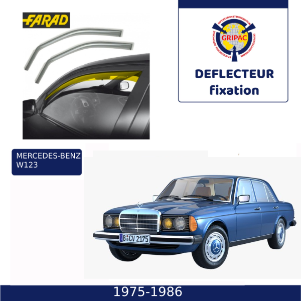 12-115 Deflecteur d'air fixation farad 2pieces mercedes-benz w123 1975-1986