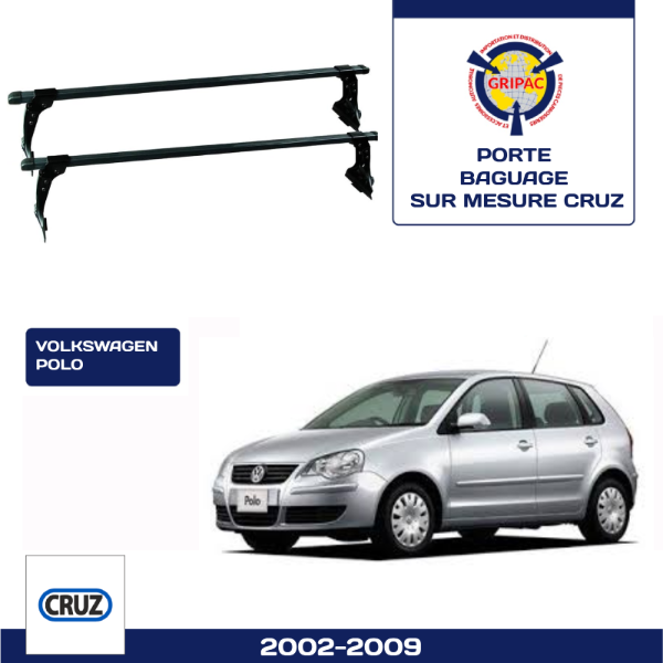 Porte baguage CRUZ sur mesure Volkswagen polo 4 2002-2009