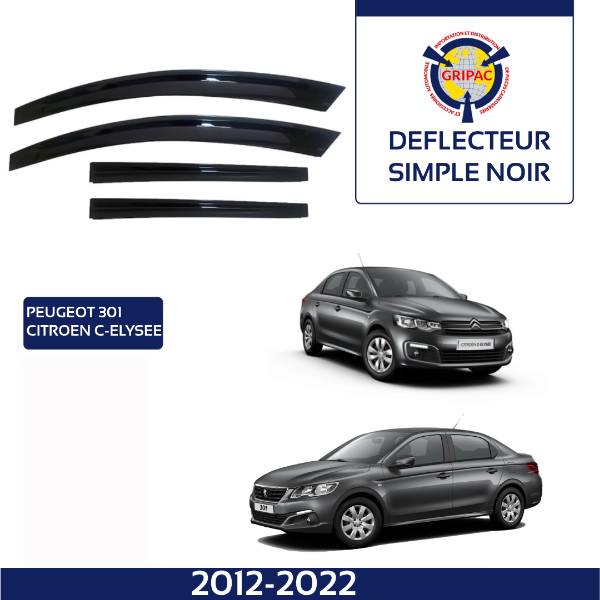 Déflecteur d'air simple noir Peugeot 301- citroen c-elysee 2012-2022