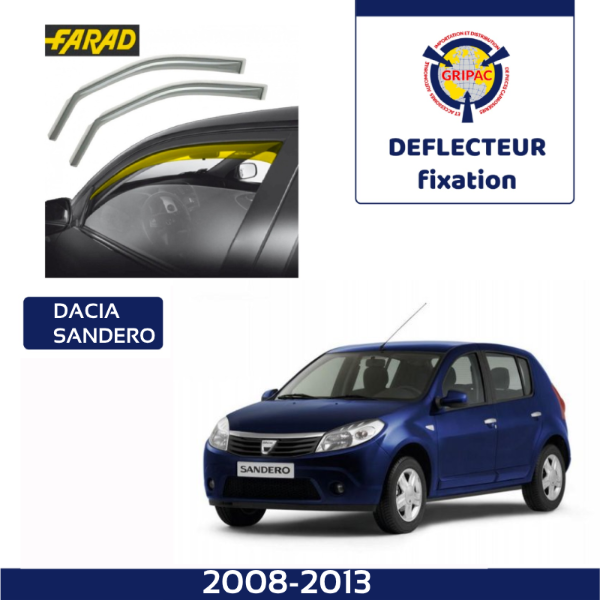 12-545 Deflecteur d'air fixation farad 2pieces dacia sandero 2008-2013