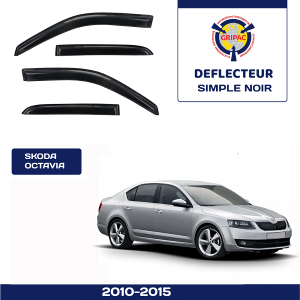 Deflecteur d'air simple noir skoda octavia 2010-2015