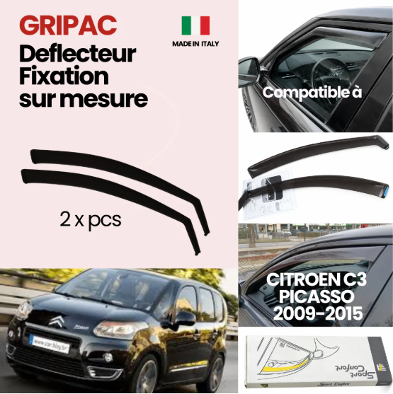 12-553 Deflecteur d'air fixation farad 2pieces citroen c3 picasso 2009-2015