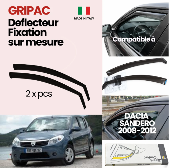 12-545 Deflecteur d'air fixation farad 2pieces dacia sandero 2008-2013