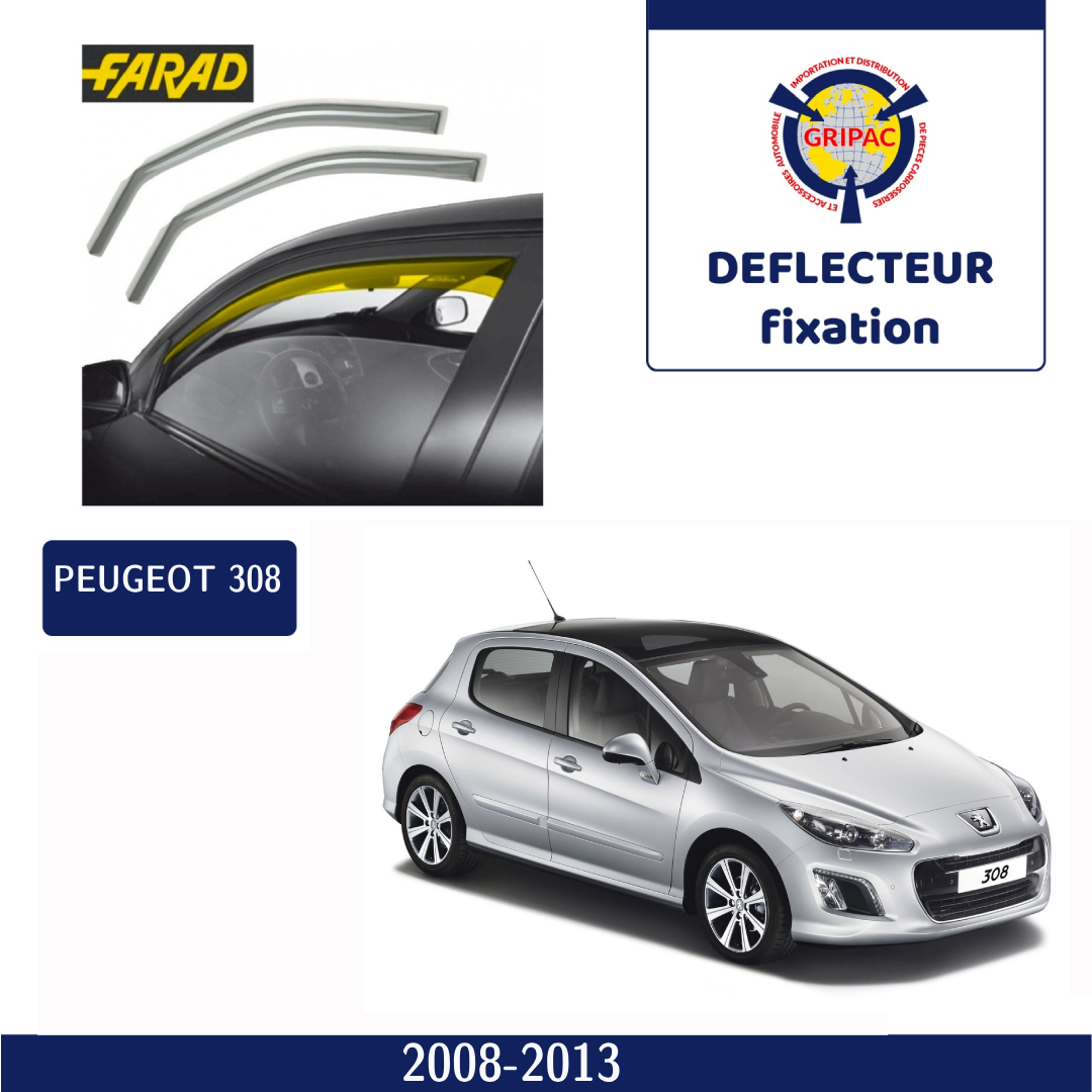 Deflecteur d'air fixation farad Peugeot 308 2008-2013