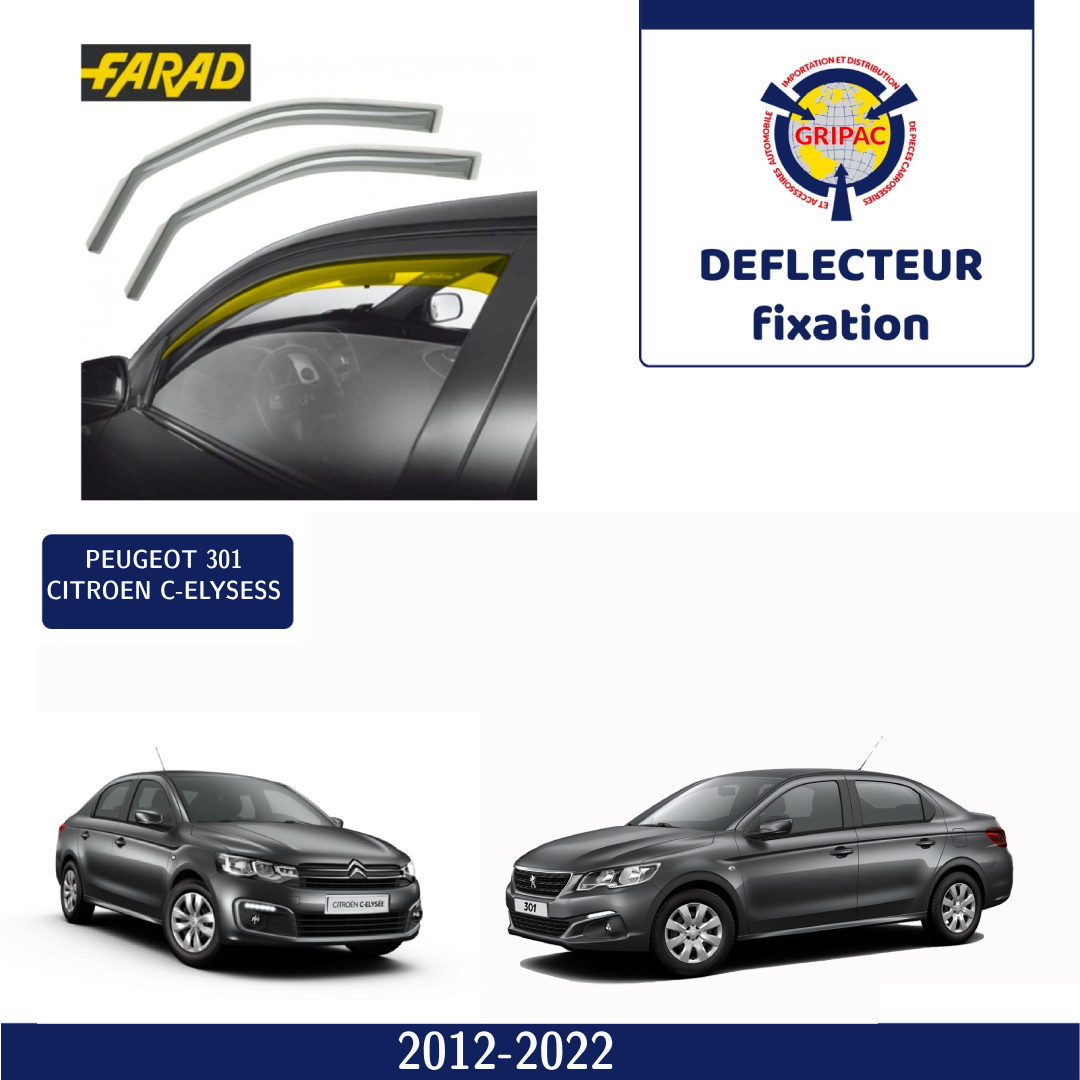 Déflecteur d'air fixation farad Peugeot 301/ Citroën C-elysess 2012-2022