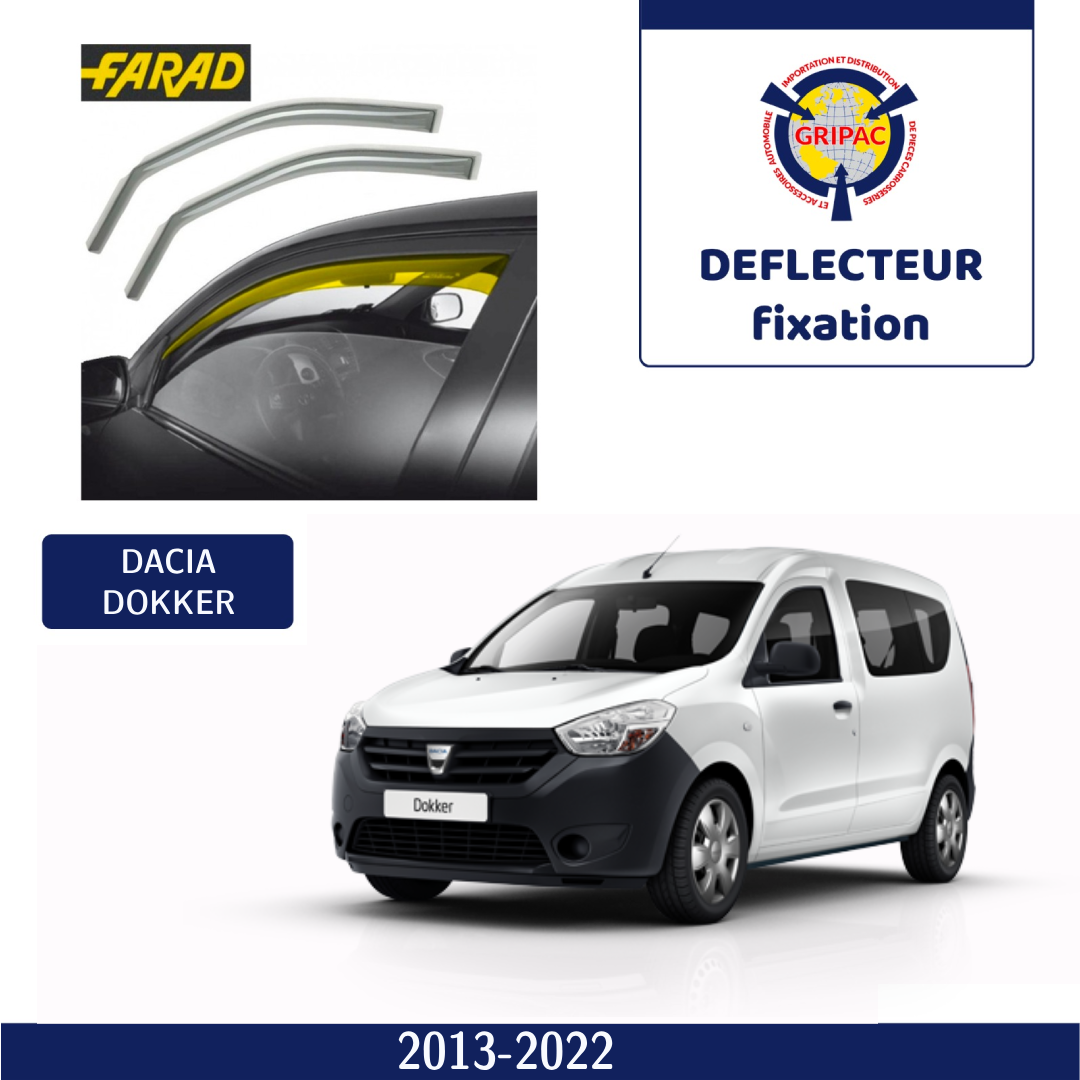 Deflecteur d'air fixation farad Dacia Dokker 2013-2022