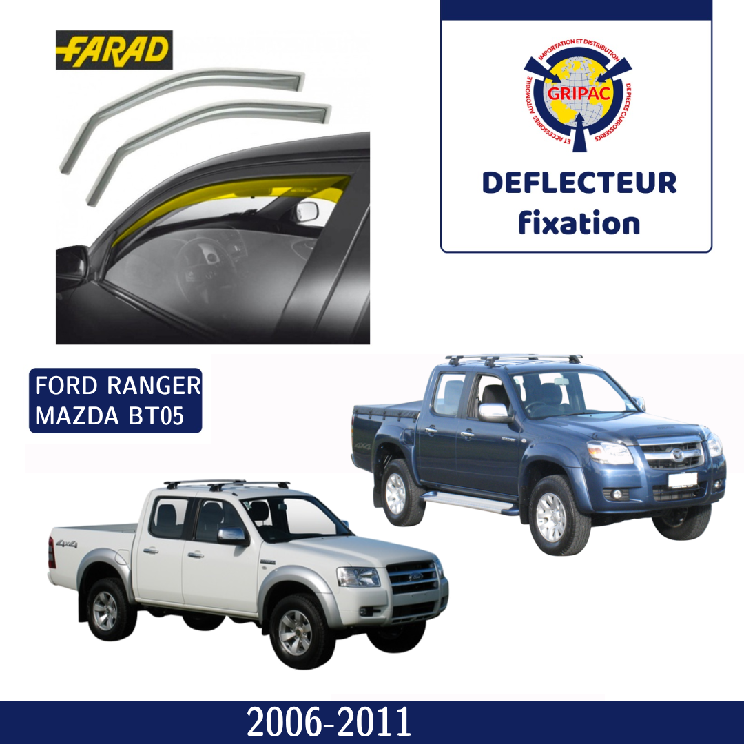 Deflecteur d'air fixation farad Ford ranger/ Mazda BT05 2006-2011