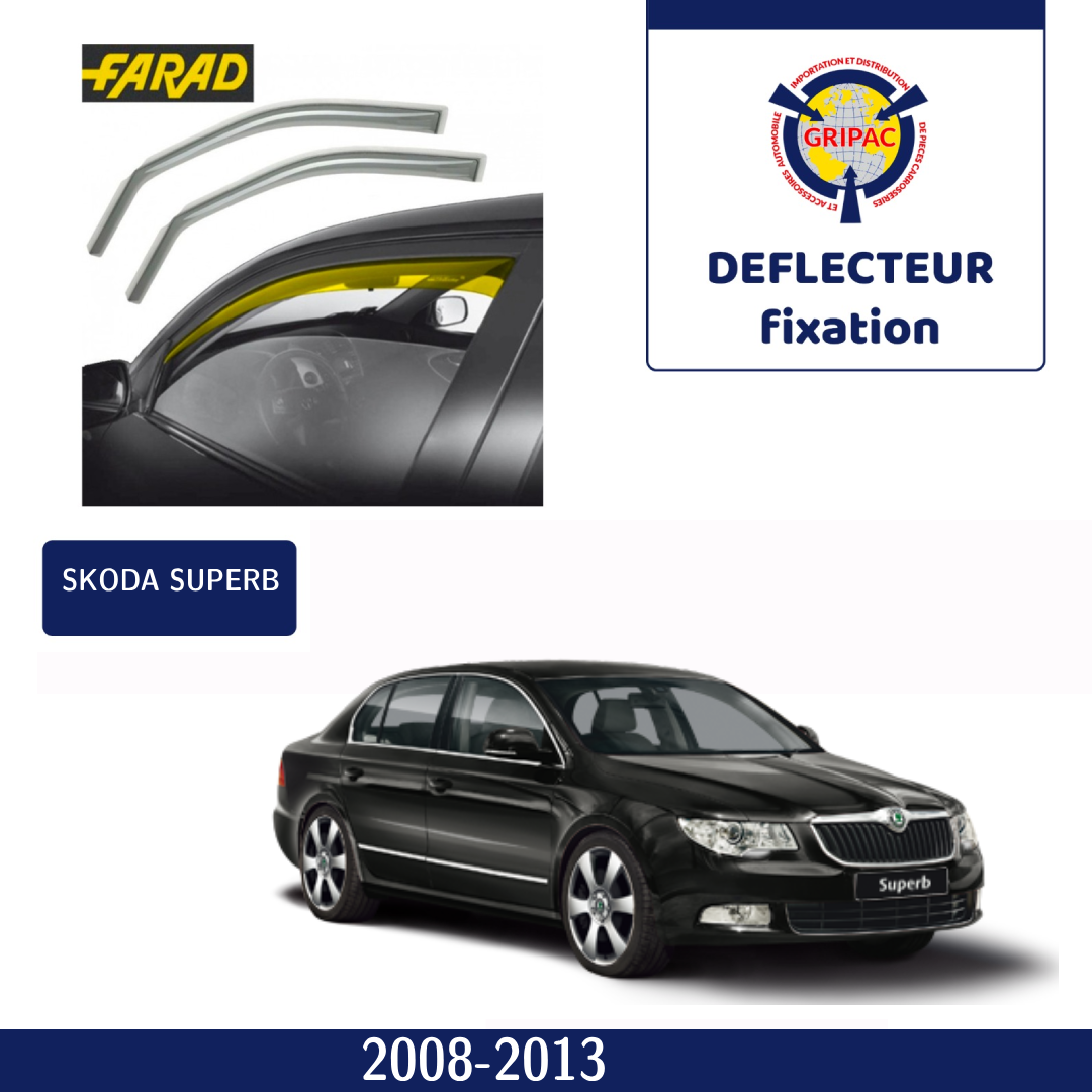 Deflecteur d'air fixation farad Skoda Superb 2008-2014