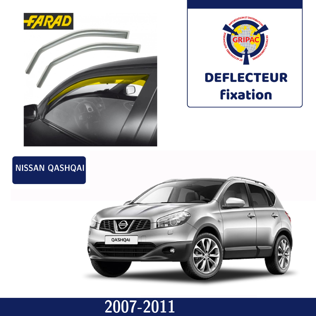 Deflecteur d'air fixation farad Nissan qashqai 2007-2011