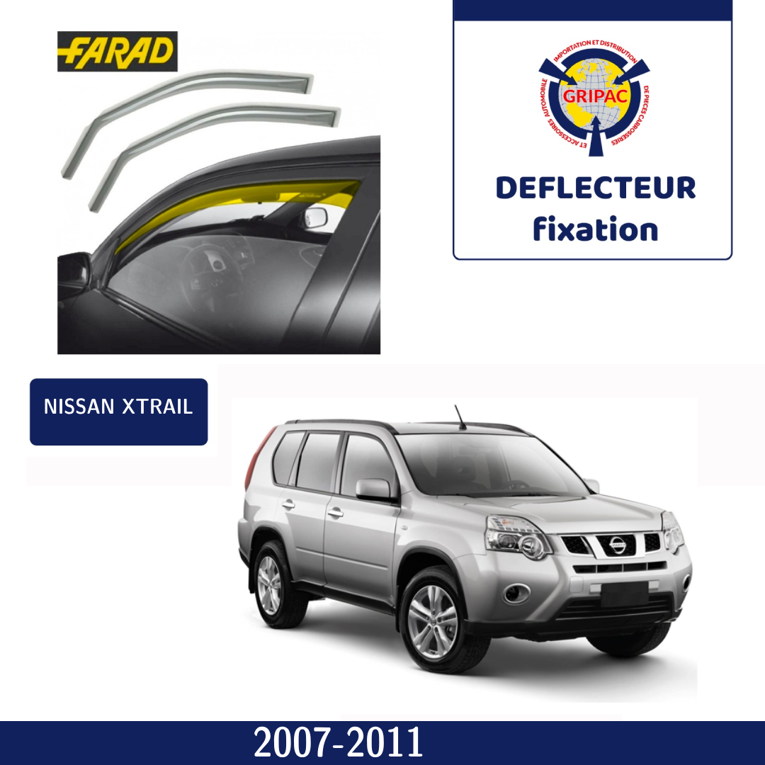 Deflecteur d'air fixation farad Nissan Xtrail 2008-2013