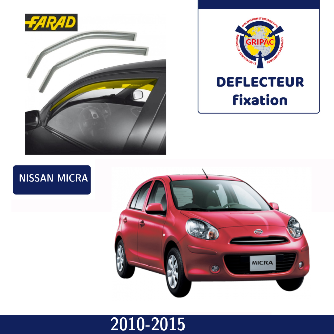 Déflecteur d'air fixation farad Nissan Micra 2010-2015