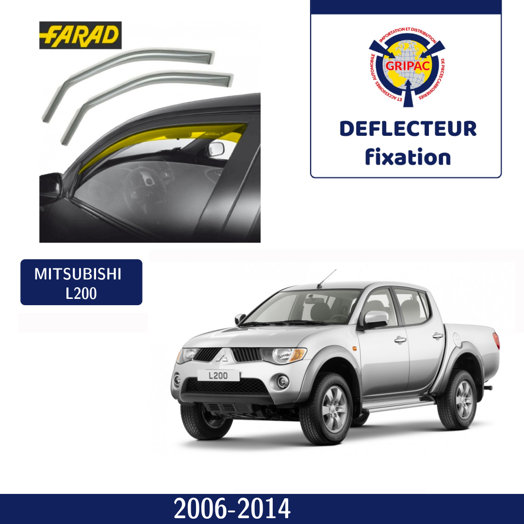 Deflecteur d'air fixation farad Mitsubitshi L200 2006-2014