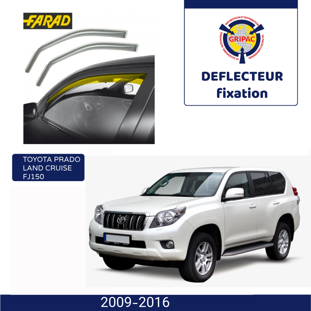 Déflecteur d'air fixation farad Toyota Prado Land cruiser FJ150 2009-2016