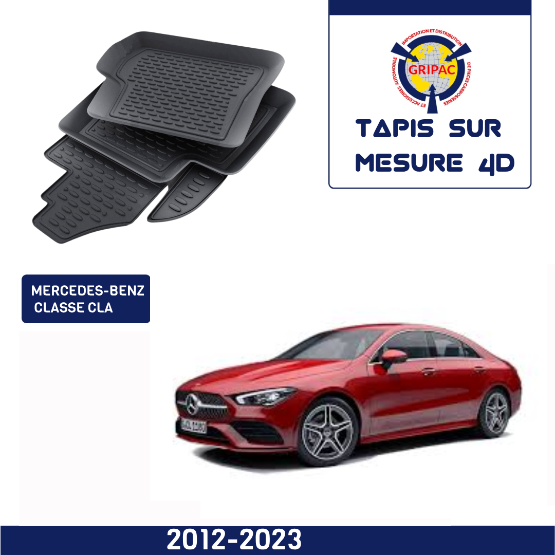 Tapis sur mesure 4D Mercedes-Benz CLA 2012-2023