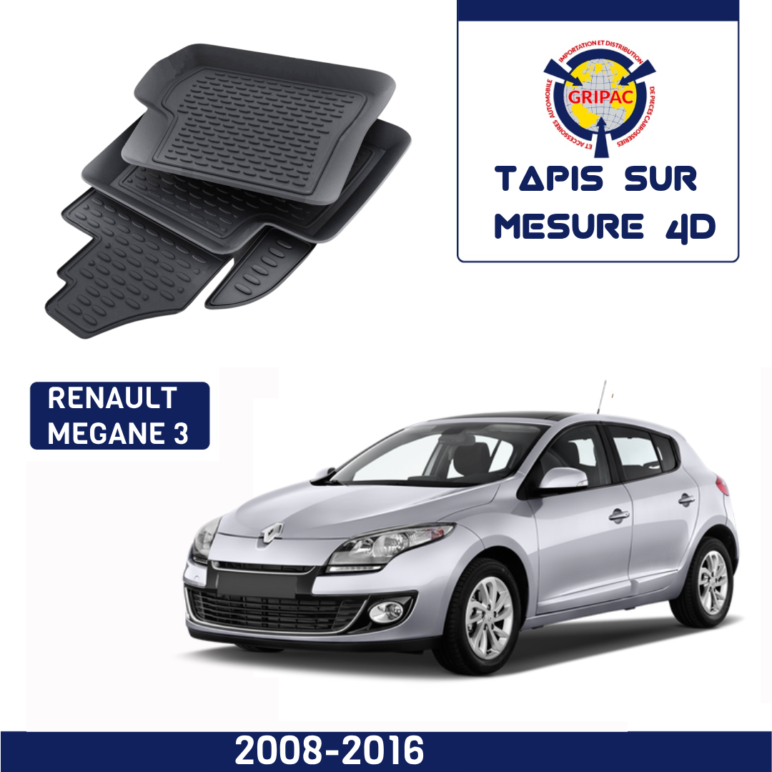 Tapis sur mesure 4D Renault Megane 3 2008-2016