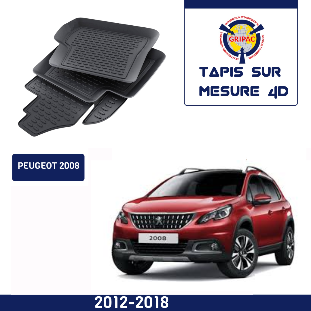 Tapis sur mesure 4D Peugeot 2008 2012-2018