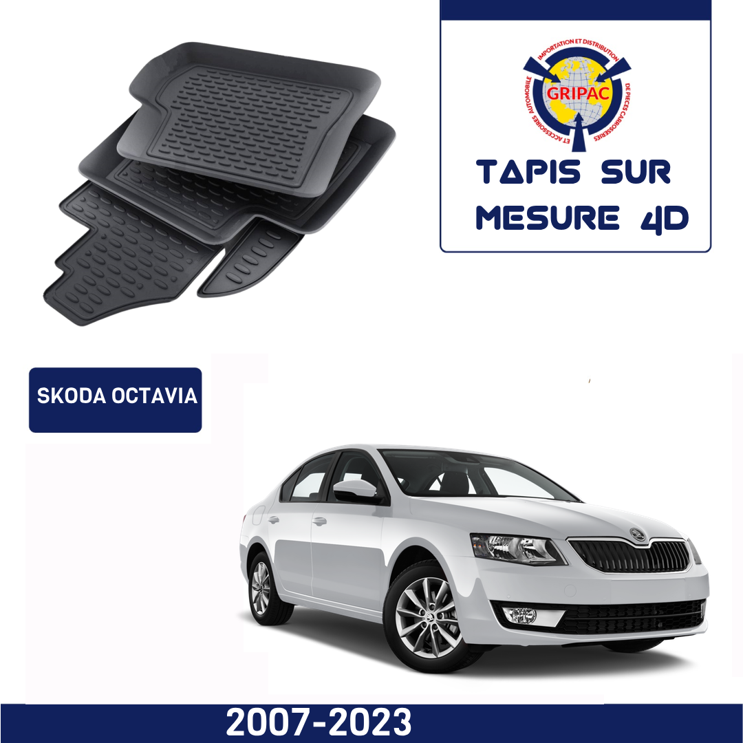 Tapis sur mesure 4D Skoda Octavia 2007-2023