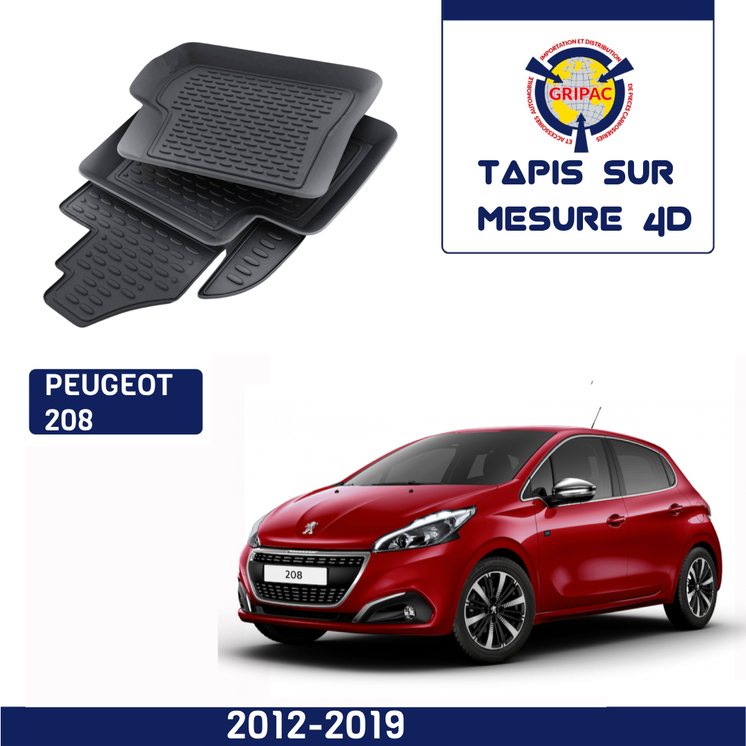 Tapis sur mesure 4D Peugeot 208 2012-2018