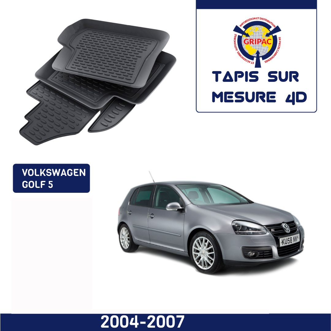 Tapis sur mesure 4D Volkswagen Golf 5 2004-2007