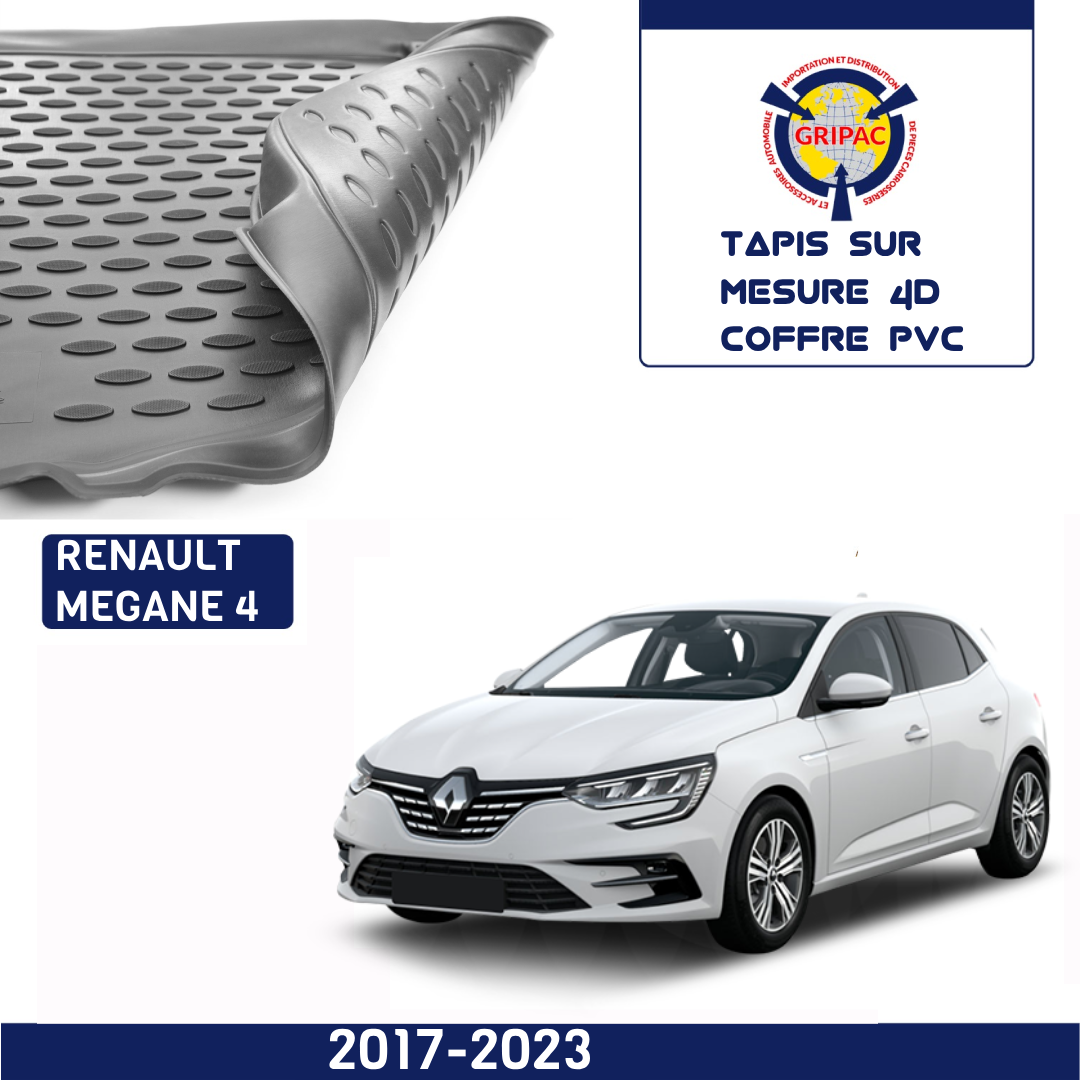 Tapis sur mesure 4D Coffre PVC Renault Megane 4 2017-2023