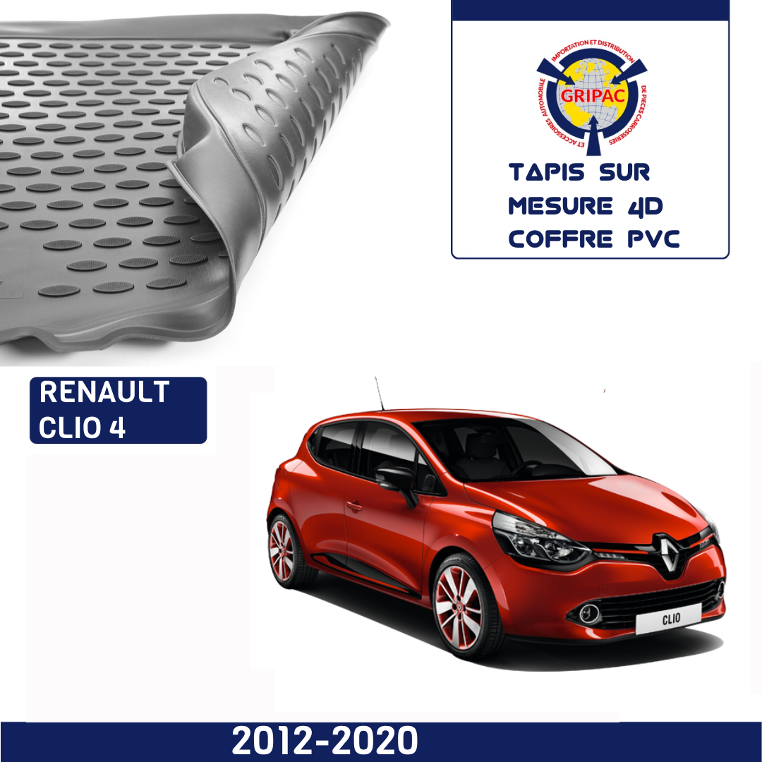 Tapis sur mesure 4D coffre PVC Renault Clio 4 2012-2020