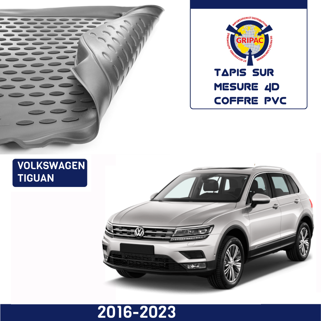 Tapis sur mesure 4D coffre PVC Volkswagen Tiguan 2016-2023