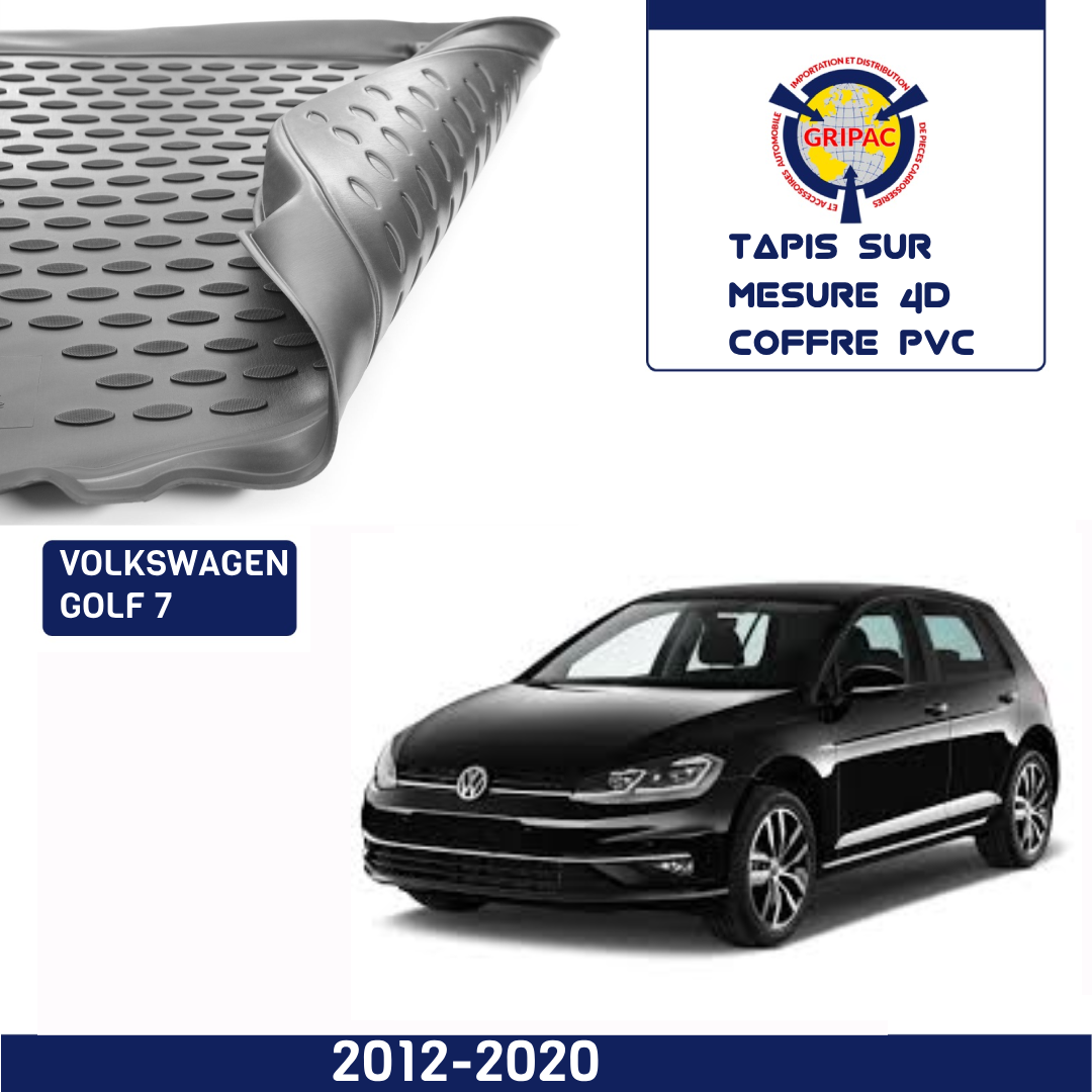 Tapis sur mesure 4D coffre PVC Volkswagen golf 7 2012-2020