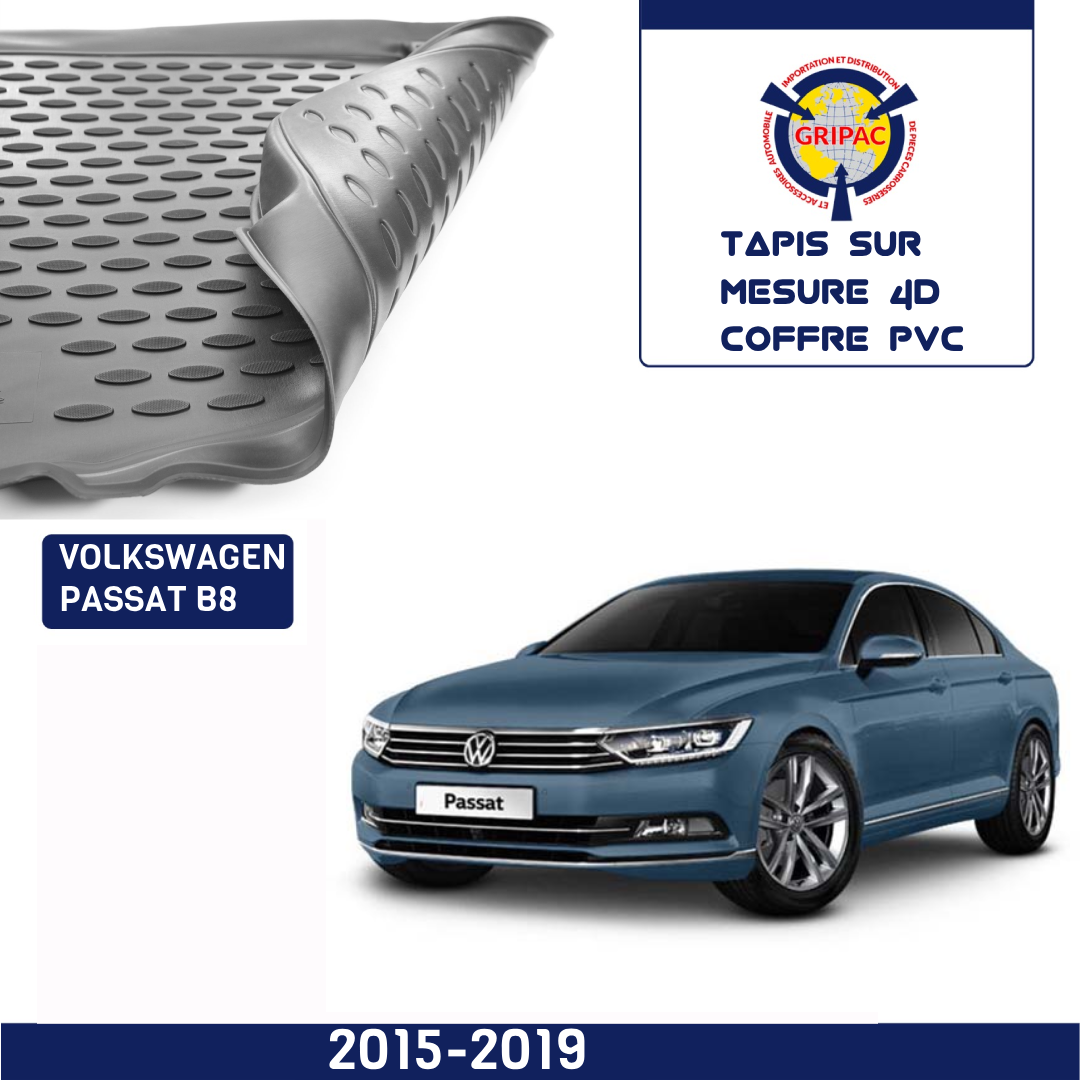 Tapis sur mesure 4D coffre PVC Volkswagen Passat B8 2015-2019