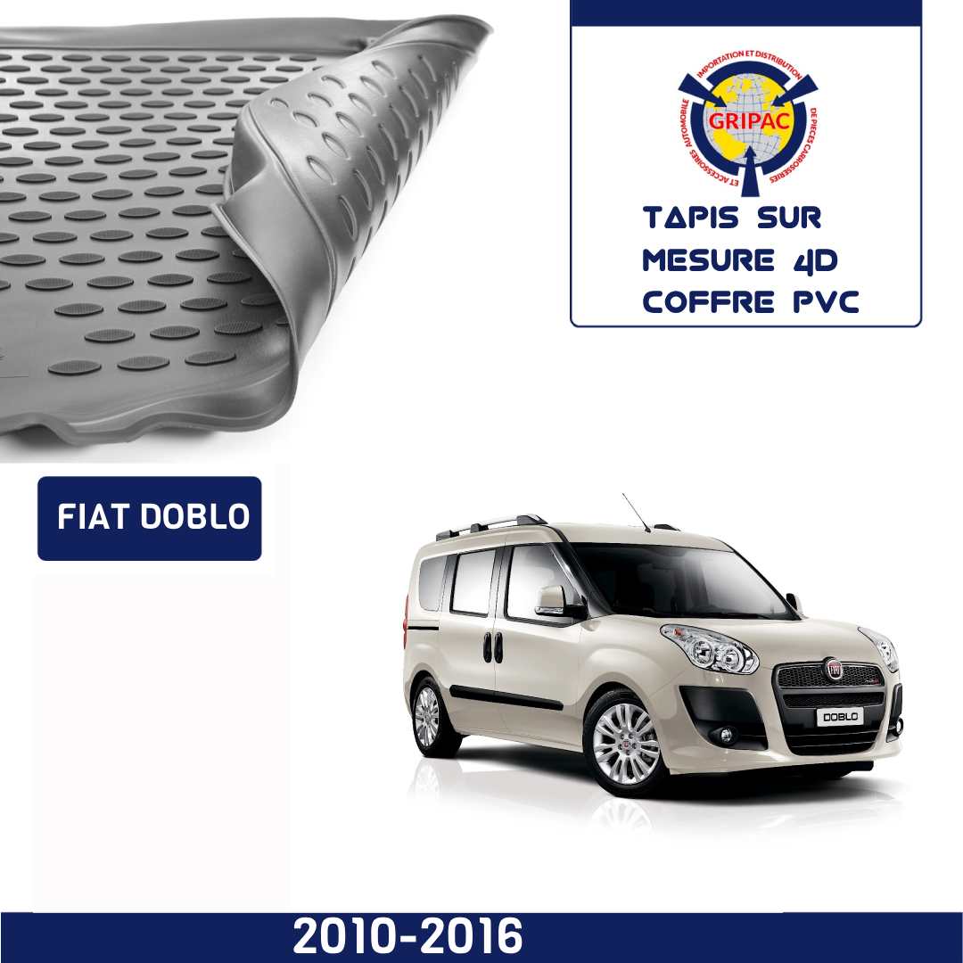 Tapis sur mesure 4D coffre PVC Fiat Doblo 2010-2016