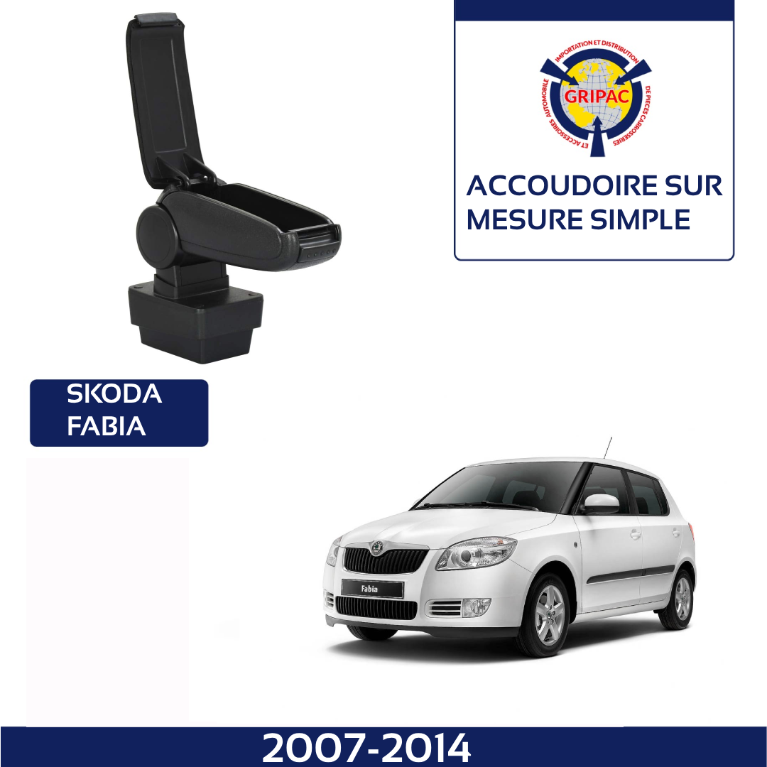 Accoudoir sur mesure Skoda Fabia 2007-2014