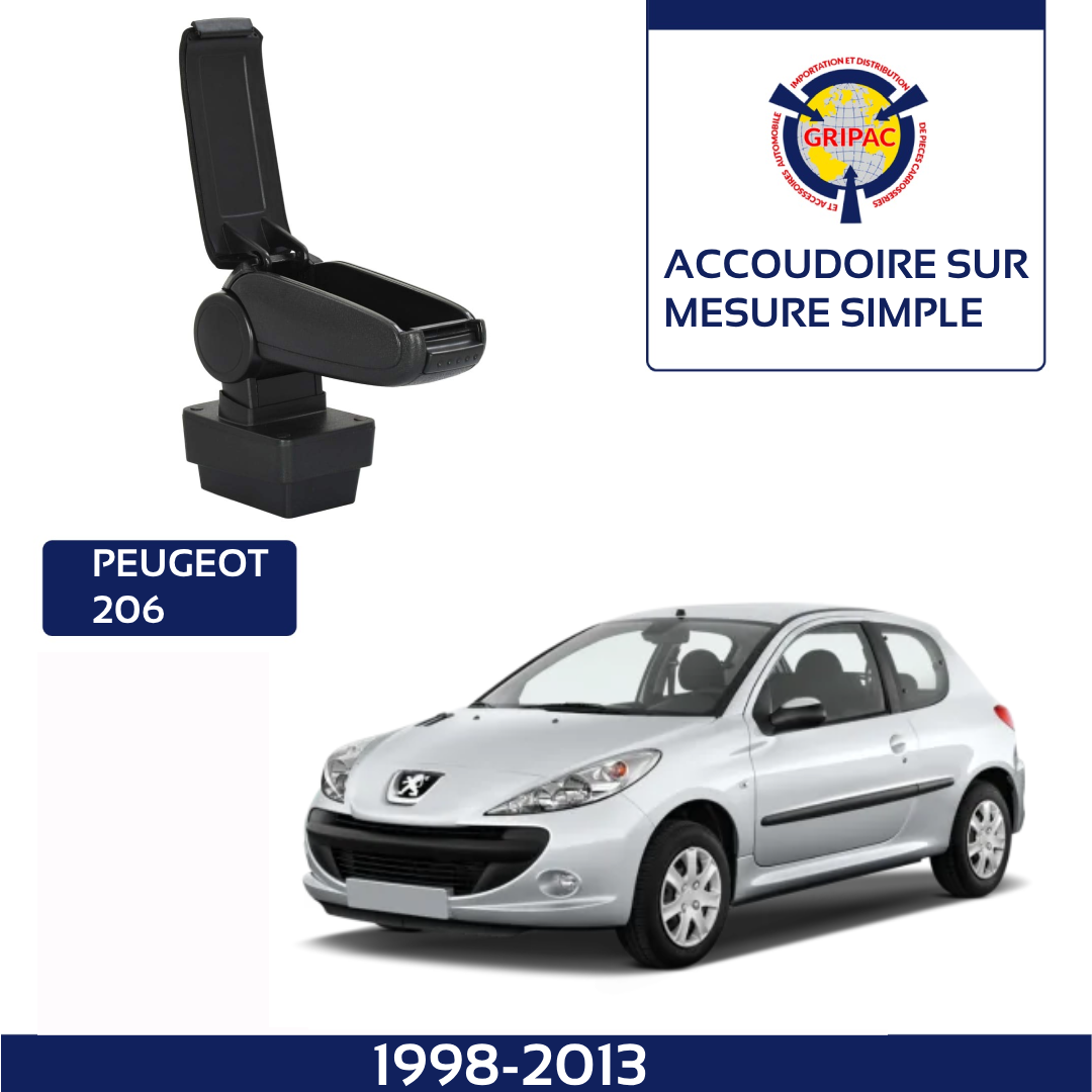 Accoudoir sur mesure Peugeot 206 1998-2013