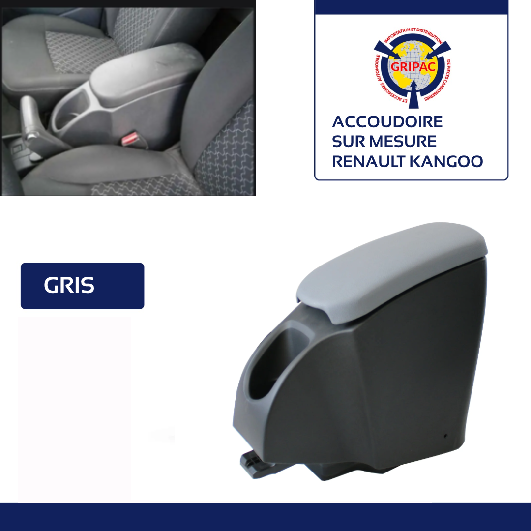 Accoudoir sur mesure Renault Kangoo Évolution 2007-2021 Gris