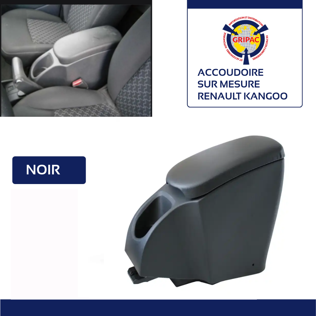 Accoudoir sur mesure Renault Kangoo évolution 2007-2021 Noir