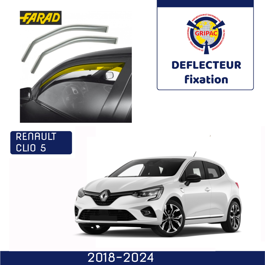 Déflecteur d'air fixation farad Renault Clio 5