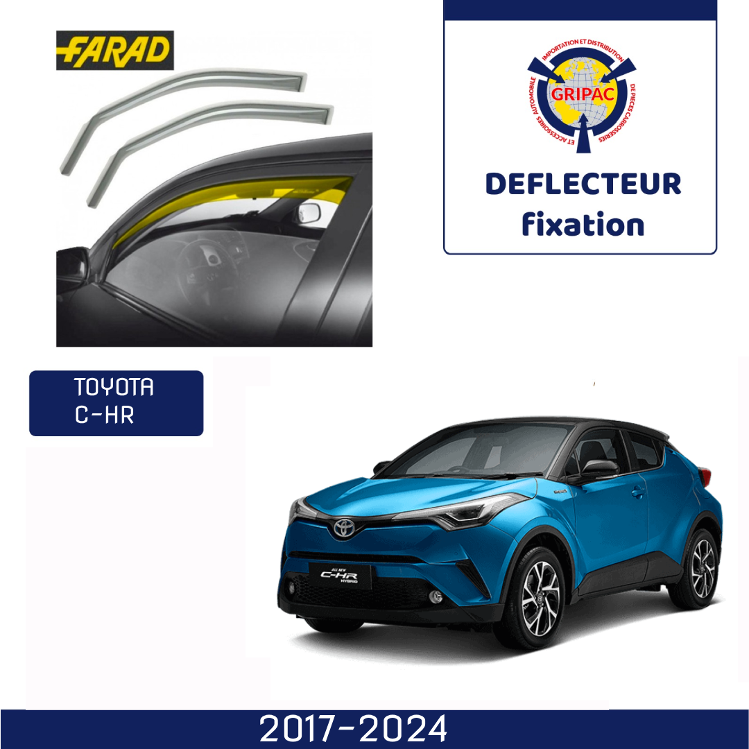 Deflecteur d'air fixation farad toyota CH-R 2017-2024